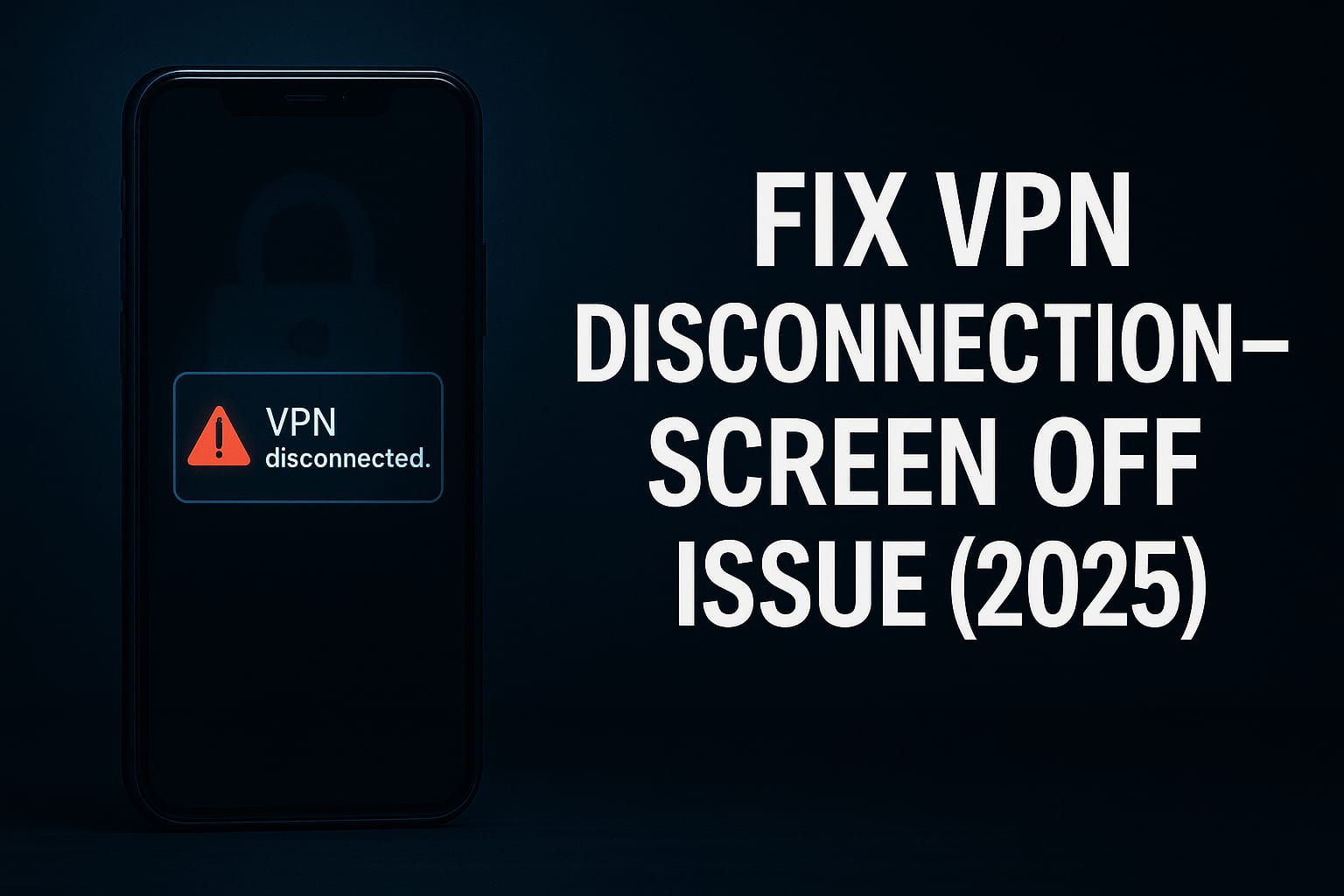 vpn disconnects when screen turns off android" – fix guide for 2025"